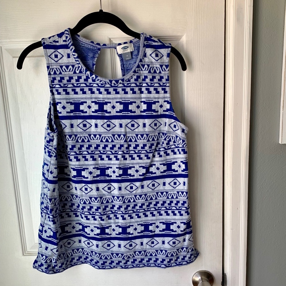 3 for $25! Old Navy Cobalt Blue Aztec woven Top